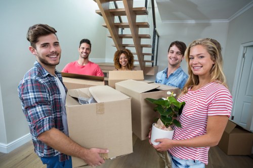 Removal van loading items for a Peckham move