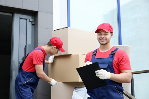 Professional furniture removals in Peckham with moving van and packed household items