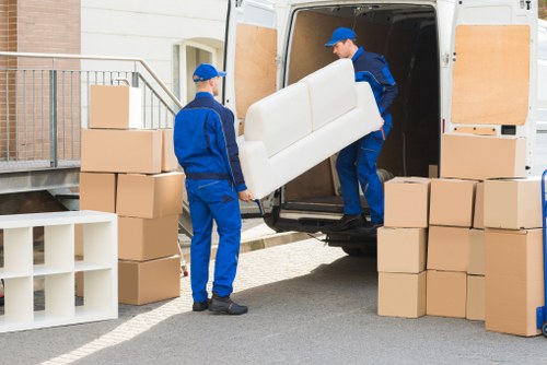 Man and van service vehicle loading household items
