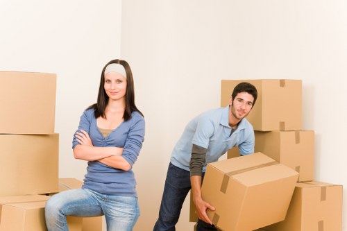 Loading items securely into a van during a relocation