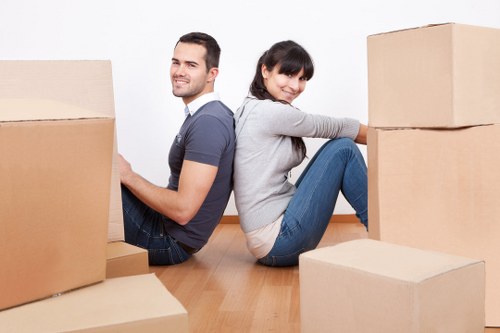 Loading office items near a Peckham commercial property with access considerations