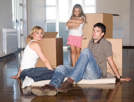 Packed student belongings ready for a local move in Peckham