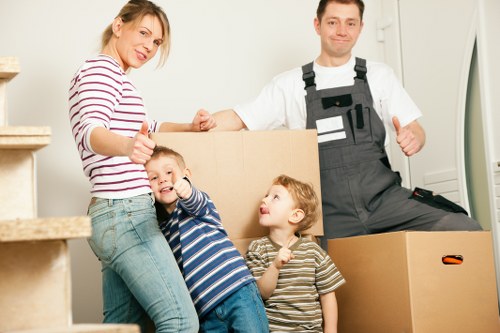 Careful loading of sofas and household furniture for a local move